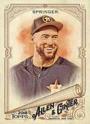 2018 Topps Allen & Ginter Base Set George Springer #186 card