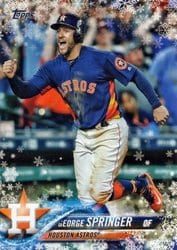 2018 Topps Holiday Base Set George Springer #HMW87 card