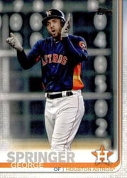 2019 Topps Base Set George Springer #323 card