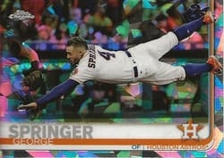 2019 Topps Chrome Sapphire Edition Base Set George Springer #323 card
