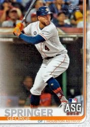 2019 Topps Update Base Set George Springer #US92 card