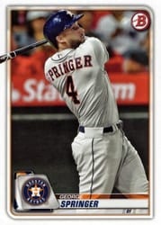 2020 Bowman Base Set George Springer #41 card
