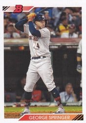 2020 Bowman Heritage Base Set George Springer #41 card