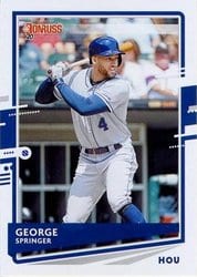 2020 Donruss Base Set George Springer #176 card