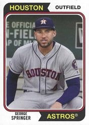 2020 Topps Archives Base Set George Springer #154 card