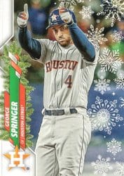 2020 Topps Holiday Base Set George Springer #HW124 card