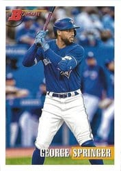 2021 Bowman Heritage Base Set George Springer #24 card