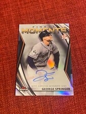 2021 Finest Moments Autographs George Springer #FMA-GS card