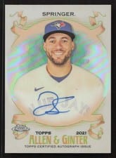 2021 Topps Allen & Ginter Chrome Autographs George Springer #AGA-GS card