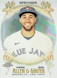 2021 Topps Allen & Ginter Chrome Base Set George Springer #188 card