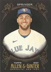 2021 Topps Allen & Ginter X Base Set George Springer #188 card