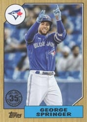 2022 Topps 1987 Topps Baseball (Series 2) George Springer #87TB-13 card