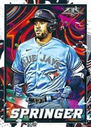 2022 Topps Fire Base Set George Springer #143 card