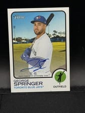 2022 Topps Heritage Real One Autographs George Springer #ROA-GS card