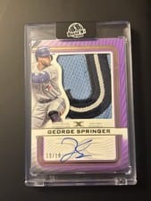 2023 Topps Definitive Collection Autograph Relic George Springer #ARC-GS card