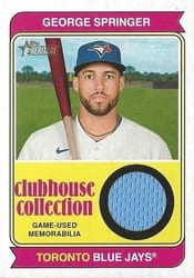2023 Topps Heritage Clubhouse Collection Relics George Springer #CCR-GS card