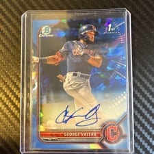 2022 Bowman Sapphire Edition Autographs George Valera #BSPA-GV card