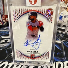 2022 Bowman Sterling Signage Autographs George Valera #SSA-GV card