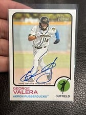 2022 Topps Heritage Minor League Real One Autographs George Valera #ROA-GV card
