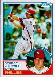 1983 Topps Base Set George Vukovich #16 card