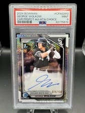 2024 Bowman Chrome Prospects Autograph George Wolkow #CPA-GWO card
