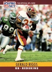 1990 Pro Set Base Set Gerald Riggs #329 card