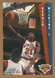 1992-93 Fleer Base Set Gerald Wilkins #157 card