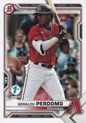 2021 Bowman 1st Edition Base Set Geraldo Perdomo #BP-109 card