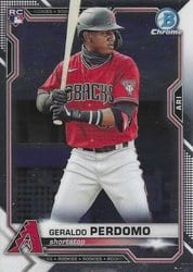 2021 Bowman Chrome Base Set Geraldo Perdomo #98 card