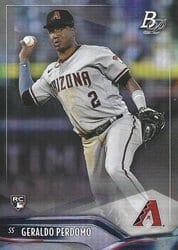 2021 Bowman Platinum Base Set Geraldo Perdomo #2 card
