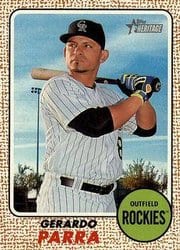 2017 Topps Heritage Base Set Gerardo Parra #96 card
