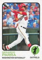 2022 Topps Heritage Base Set Gerardo Parra #653 card