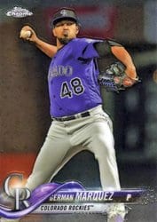 2018 Topps Chrome Base Set German Marquez #80 card