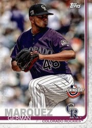 2019 Topps Opening Day Base Set German Marquez #85 card
