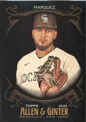 2021 Topps Allen & Ginter X Base Set German Marquez #166 card