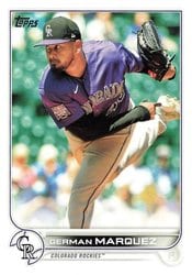 2022 Topps Base Set German Marquez #498 card