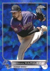 2022 Topps Chrome Sapphire Edition Base Set German Marquez #498 card