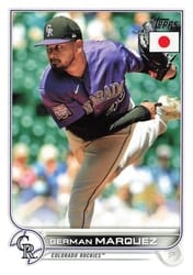 2022 Topps Japan Edition Base Set German Marquez #63 card