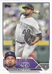 2023 Topps Base Set German Marquez #325 card