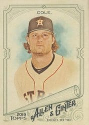 2018 Topps Allen & Ginter Base Set Gerrit Cole #219 card