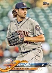 2018 Topps Update Base Set Gerrit Cole #US240 card