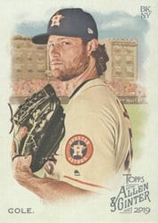 2019 Topps Allen & Ginter Base Set Gerrit Cole #27 card