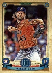 2019 Topps Gypsy Queen Base Set Gerrit Cole #109 card