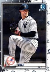 2020 Bowman Chrome Base Set Gerrit Cole #55 card