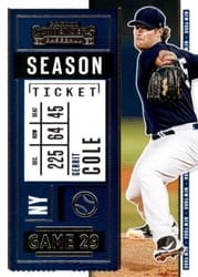 2020 Panini Contenders Base Set Gerrit Cole #72 card