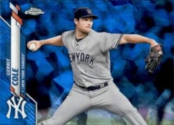 2020 Topps Chrome Sapphire Edition Base Set Gerrit Cole #351 card