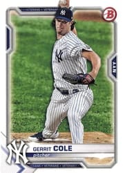 2021 Bowman Base Set Gerrit Cole #65 card