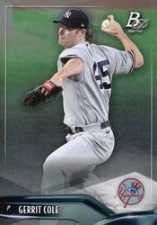 2021 Bowman Platinum Base Set Gerrit Cole #77 card