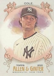 2021 Topps Allen & Ginter Base Set Gerrit Cole #123 card