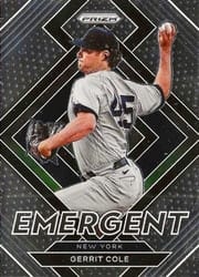 2022 Panini Prizm Emergent Gerrit Cole #E-5 card